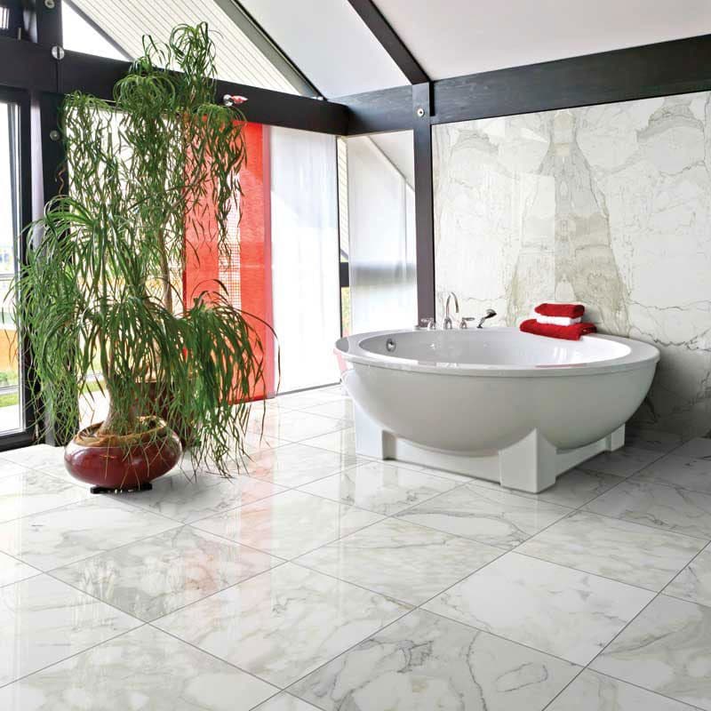 Calacatta Gold Marble 18x18 Polished Marble Tile