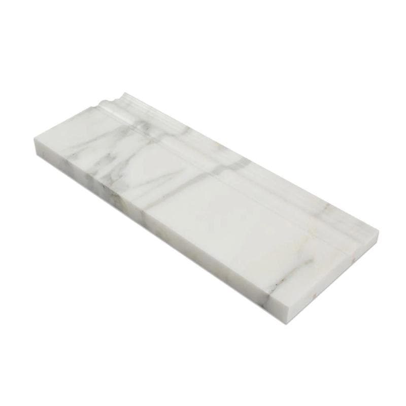 Calacatta Gold Marble 4 3/4x12 Polished Baseboard Molding