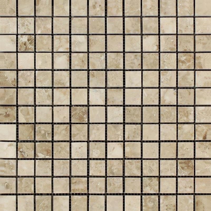 Cappuccino Marble 1x1 Polished Mosaic Tile (Clearance)