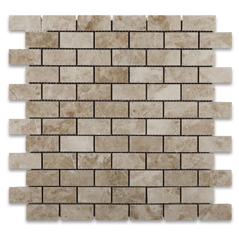 Cappuccino Marble 1X2 Polished Mosaic Tile