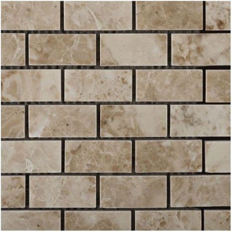 Cappuccino Marble 2x4 Polished Mosaic Tile