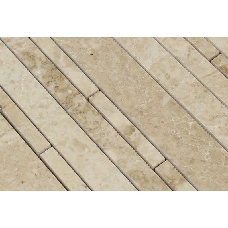 Cappuccino Marble Random Insert Polished Mosaic Tile