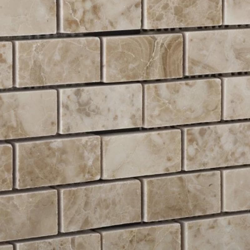 Cappuccino Marble 1X2 Polished Mosaic Tile