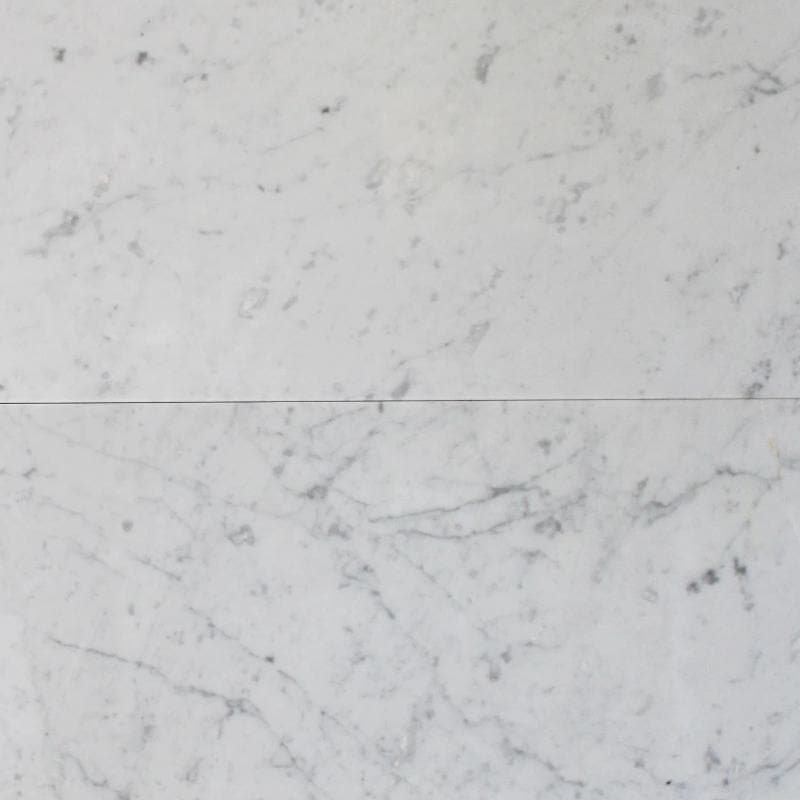 White Carrara Marble 12x24 Honed Tile