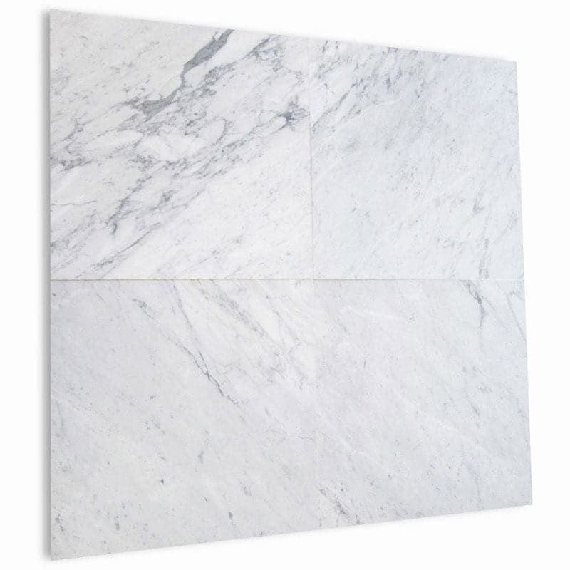 White Carrara Marble 24x24 Polished Tile