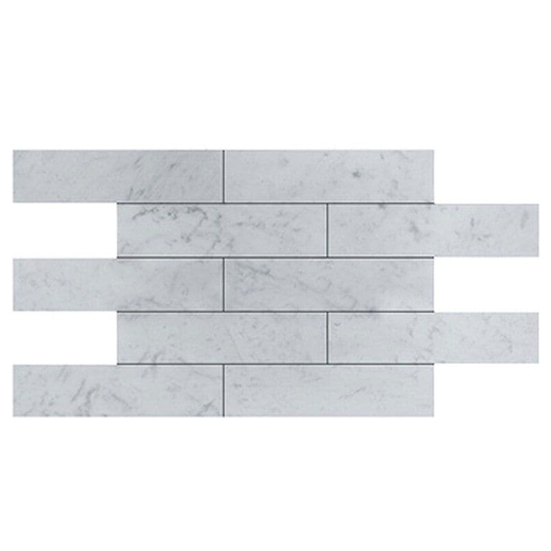 White Carrara Marble 3x12 Honed Tile