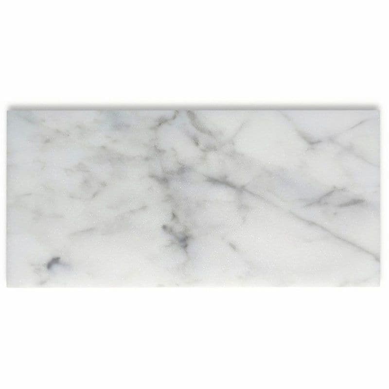White Carrara Marble 4x8 Polished Tile