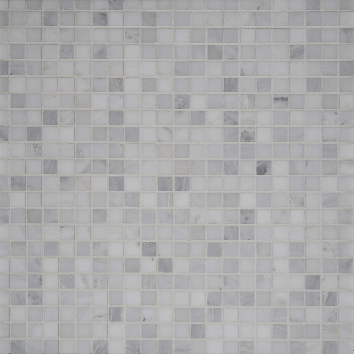 White Carrara Marble 1x1 Honed Mosaic Tile