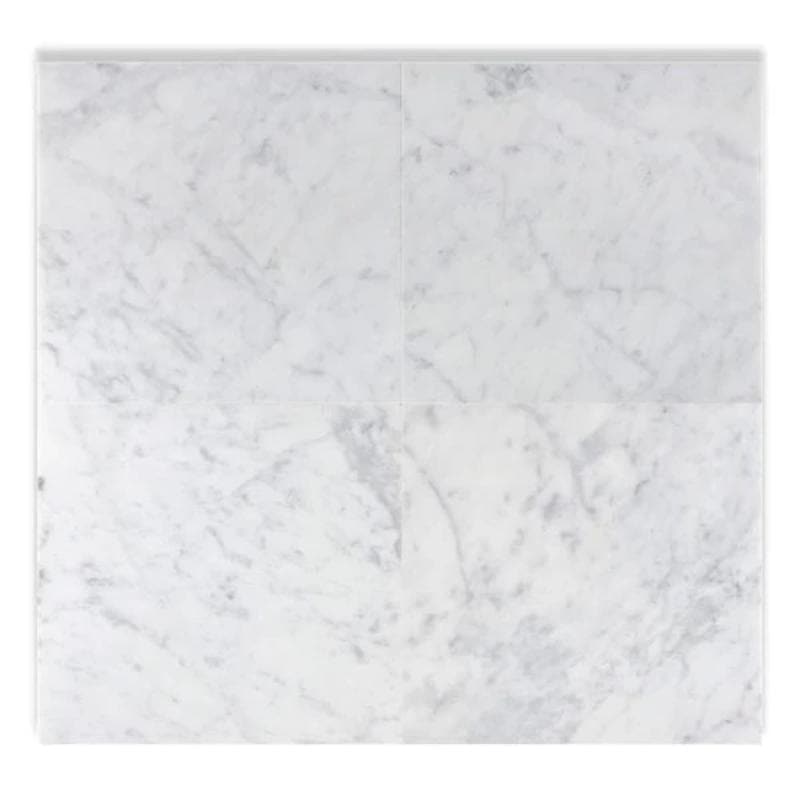 White Carrara Marble 18x18 Polished Marble Tile