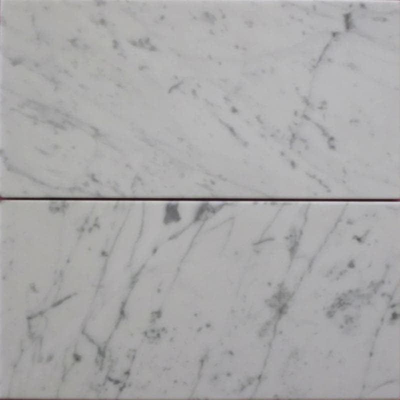 White Carrara Marble 6x12 Polished Tile