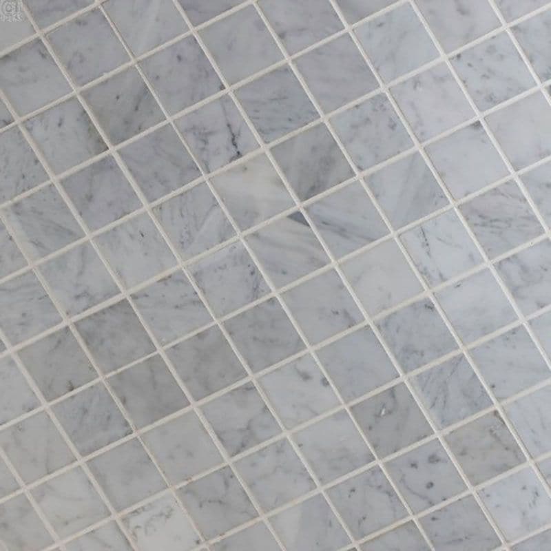 White Carrara Marble 2x2 Polished Mosaic Tile