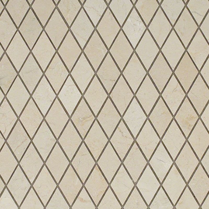 Crema Marfil Marble 1x2 Diamond Honed Mosaic Tile