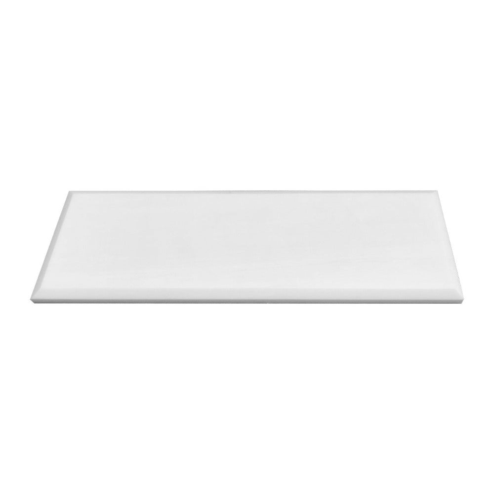 Bianco Dolomite Marble 4x12 Beveled Polished Tile