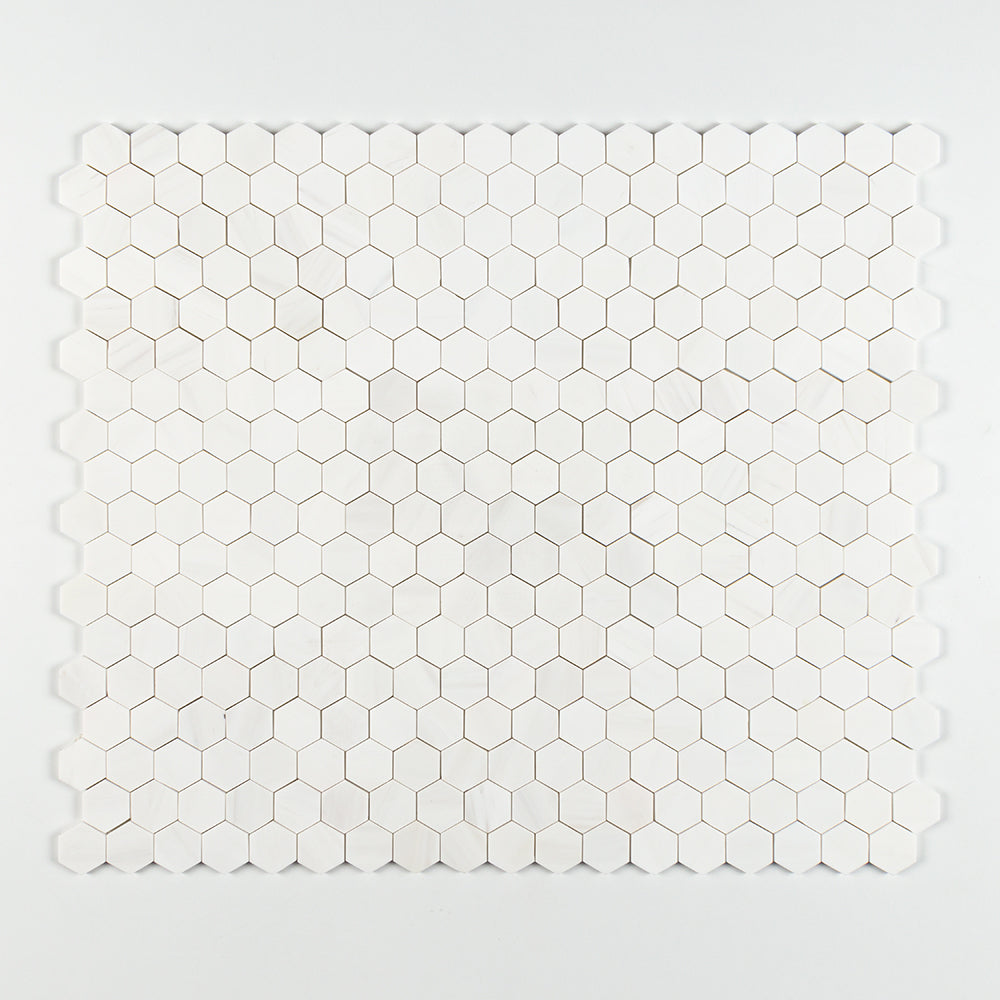 Bianco Dolomite Marble 1x1 Hexagon Honed Mosaic Tile