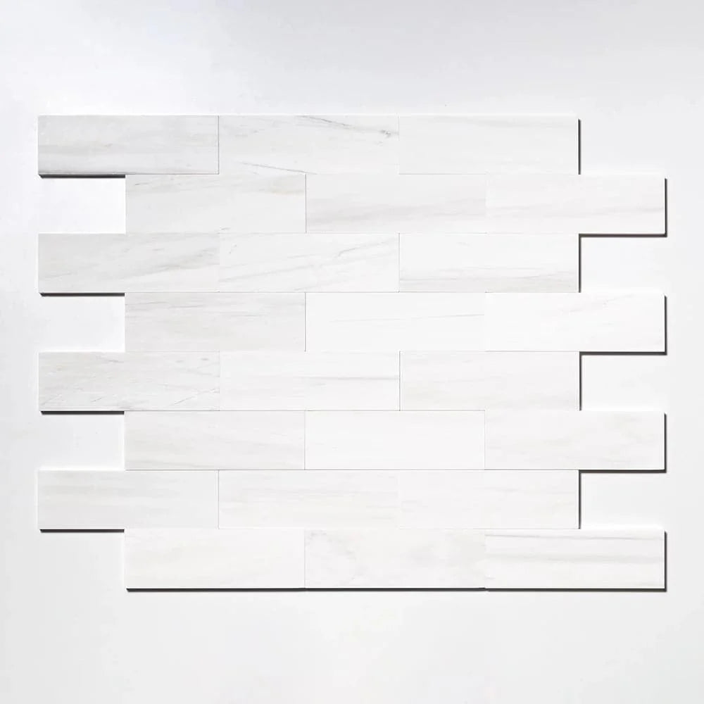 Bianco Dolomite Marble 4x12 Polished Tile