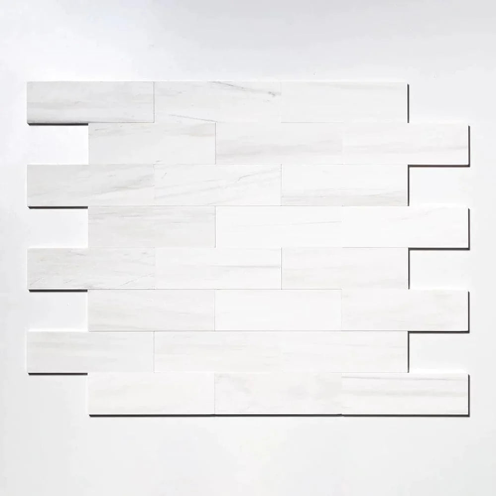 Bianco Dolomite Marble 4x12 Honed Tile