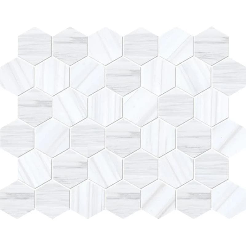 Bianco Dolomite Marble 2x2 Hexagon Polished Mosaic Tile