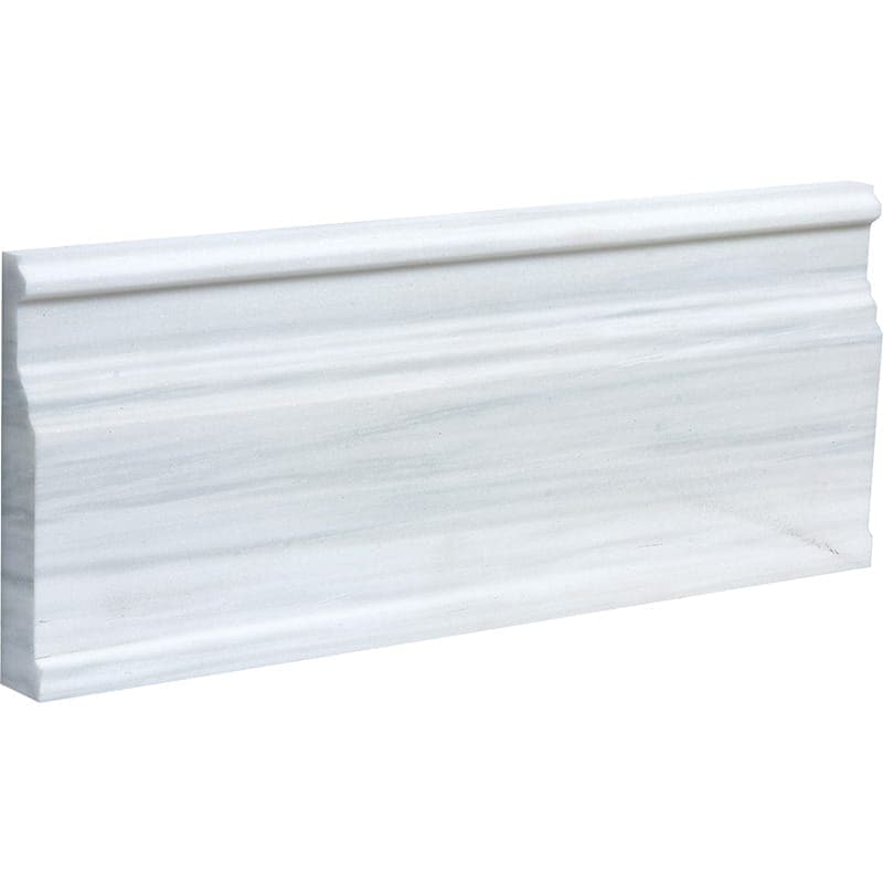 Bianco Dolomite Marble Polished Modern Base Marble Moldings 5 1/16×12