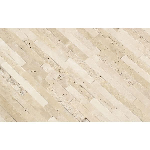 Durango Honed Travertine Small Random Strip Mosaic Tile