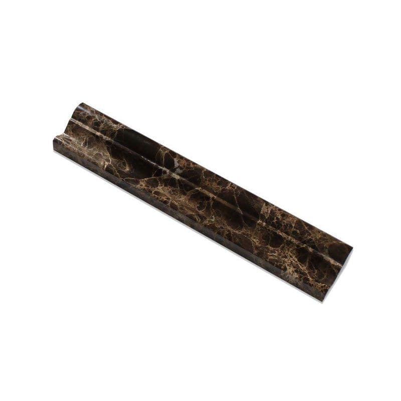 Emperador Dark Spanish Marble 2x12 1 Step Chairrail Polished
