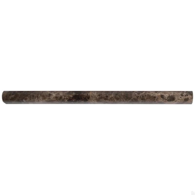 Emperador Dark Spanish Marble 3/4x12 Pencil Liner Polished