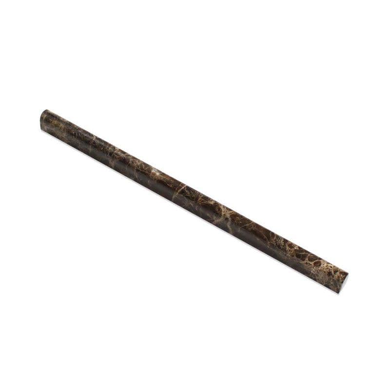 Emperador Dark Spanish Marble 3/4x12 Pencil Liner Polished