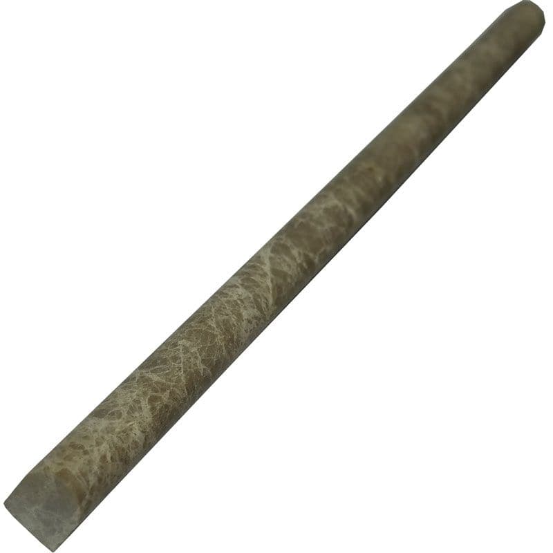 Emperador Light Marble 1/2x12 Pencil Polished Liner (Clearance)