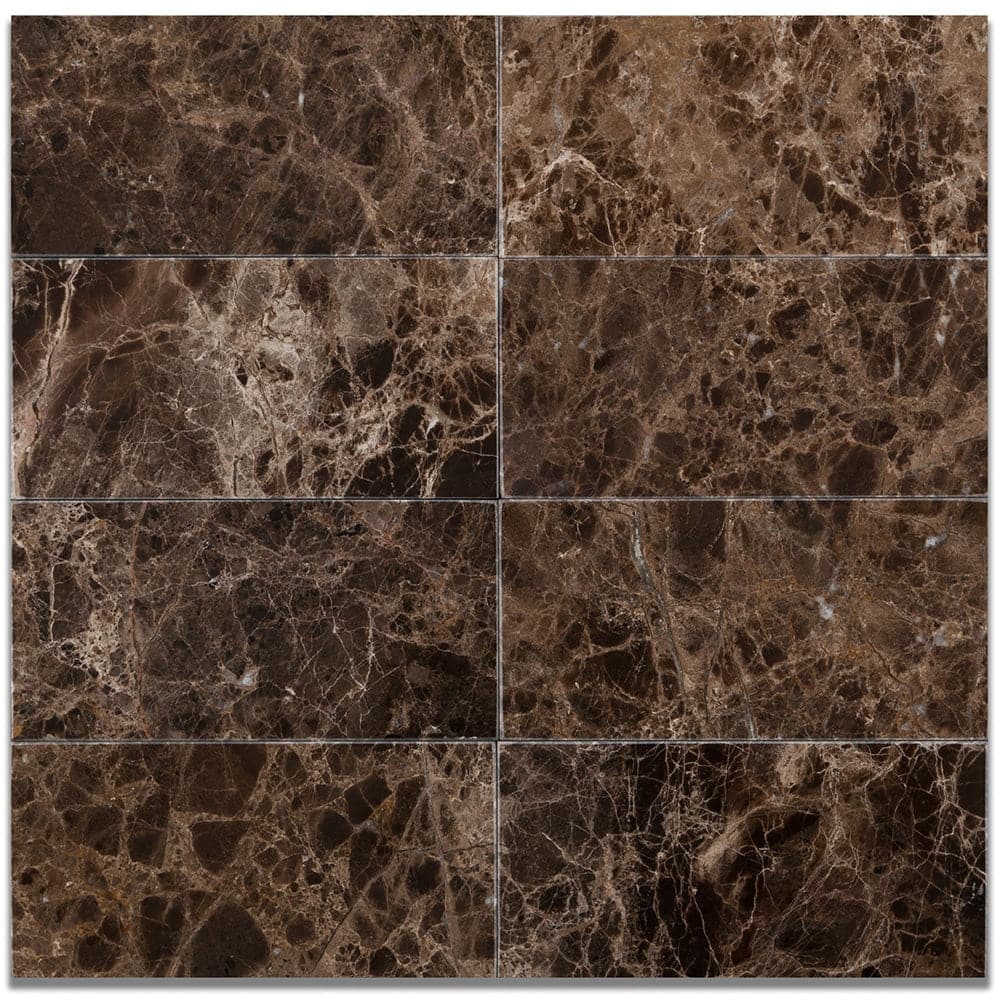 Emperador Dark Spanish Marble 3x6 Polished Tile