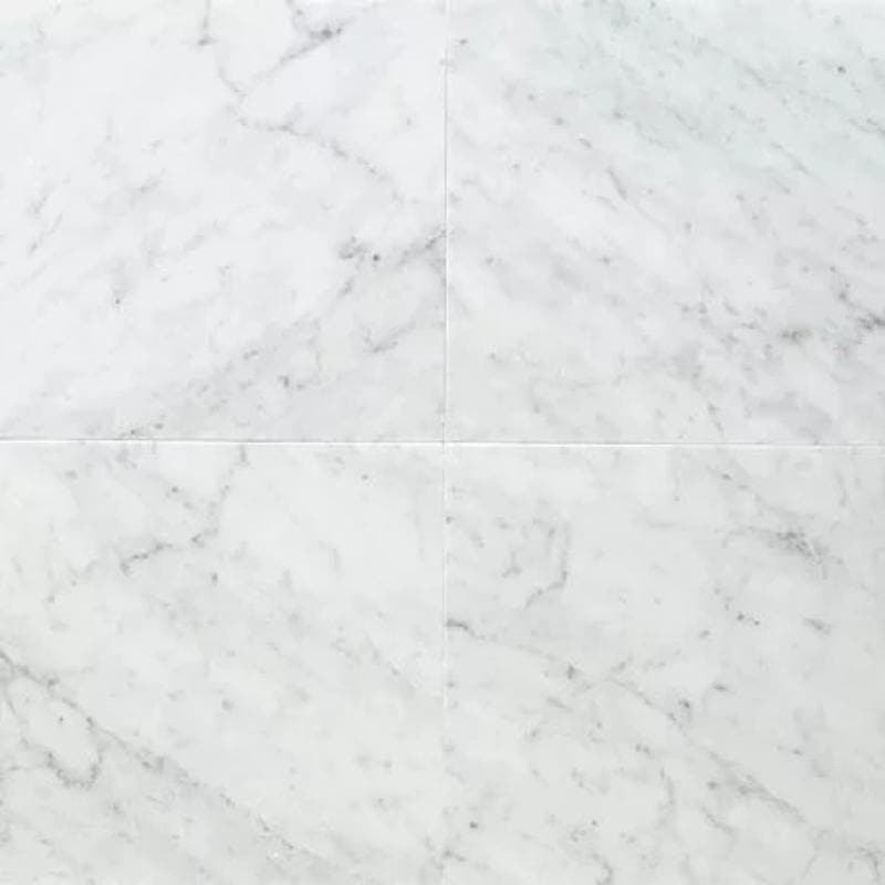 White Carrara Marble 12x12 Polished Tile
