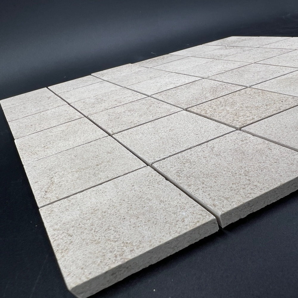 Mocha Cream Limestone 2x2 Honed Mosaic Tile-Clearance