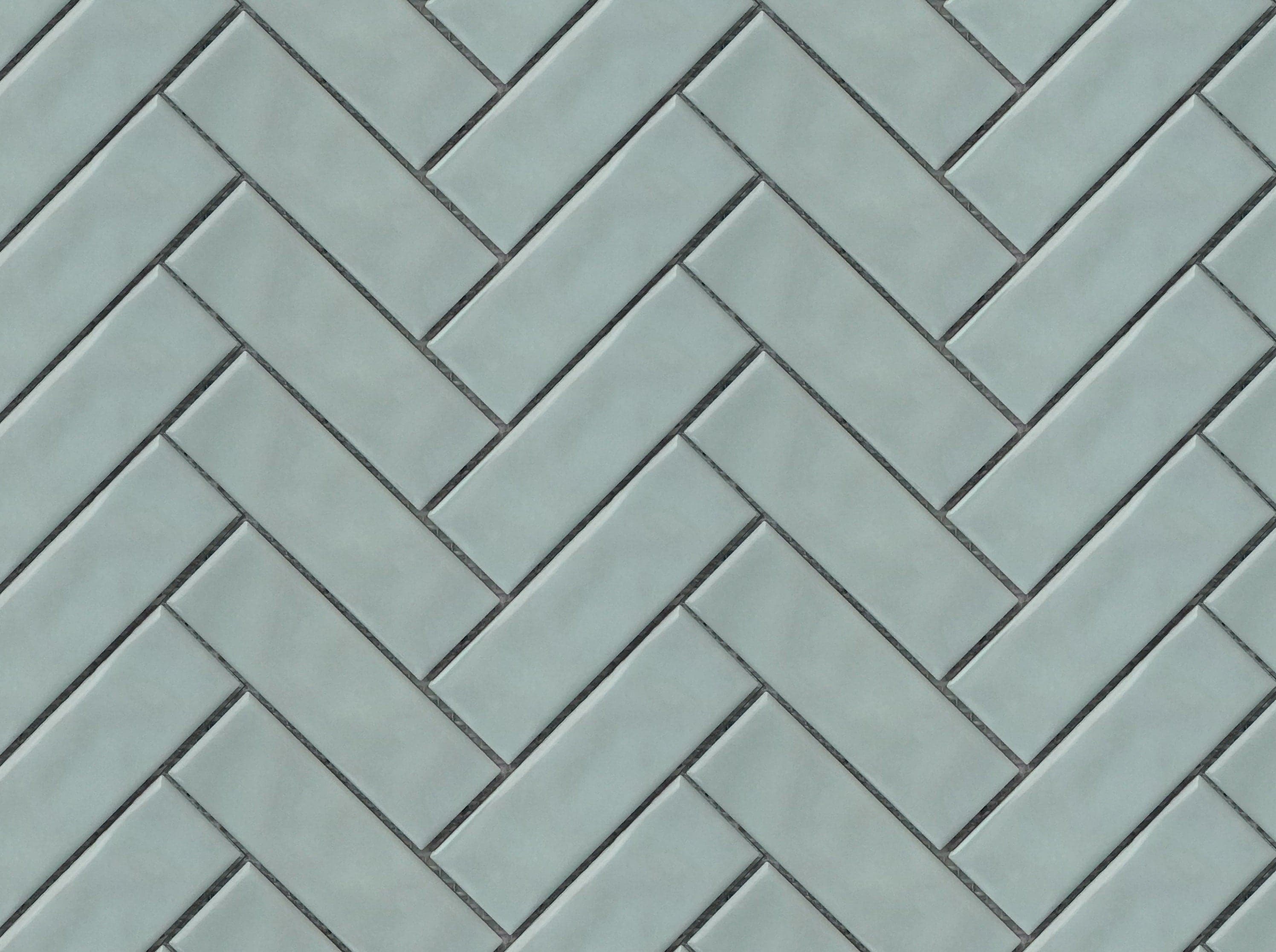 Jade Glazed Herringbone Porcelain Mosaic Tile