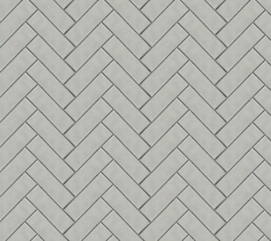 Silver Cloud Glazed Herringbone Porcelain Mosaic Tile