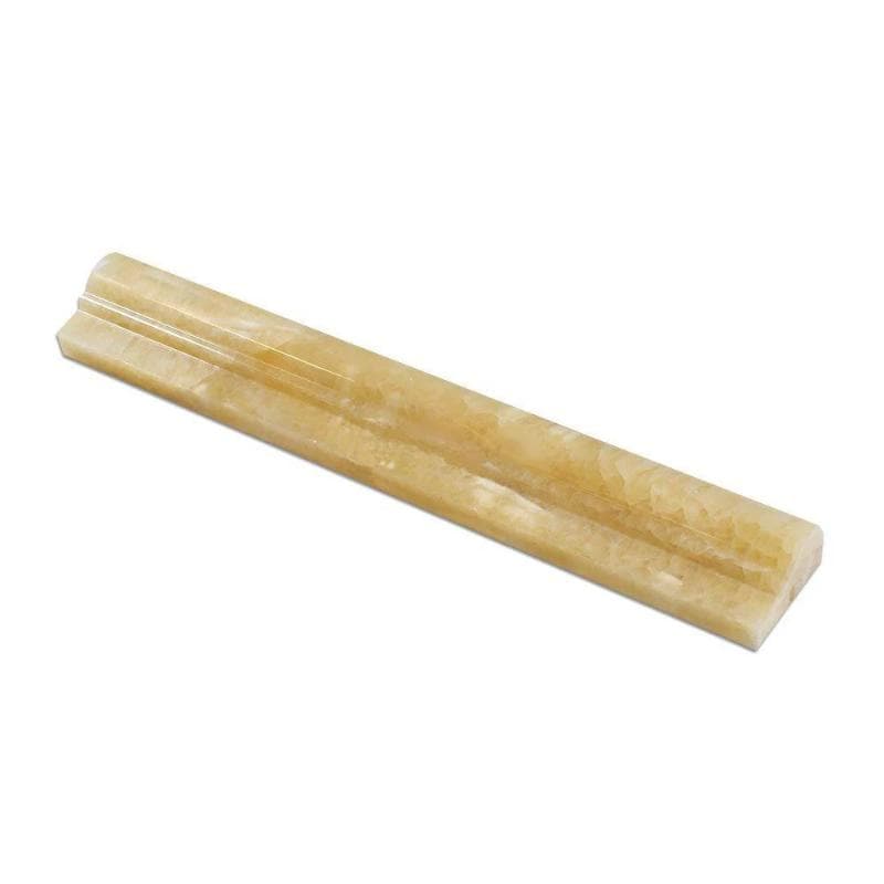 Honey Onyx 2x12 1 Step Chairrail Polished Molding