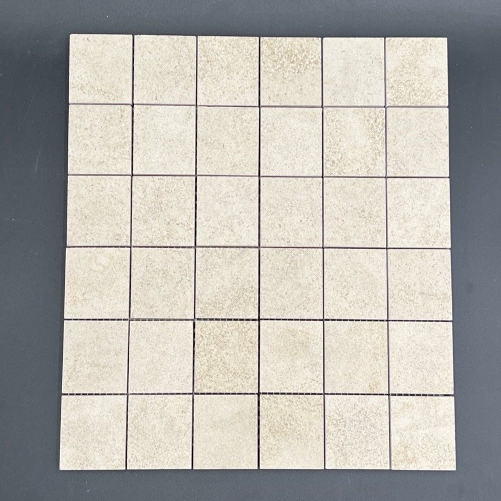Mocha Cream Limestone 2x2 Honed Mosaic Tile-Clearance