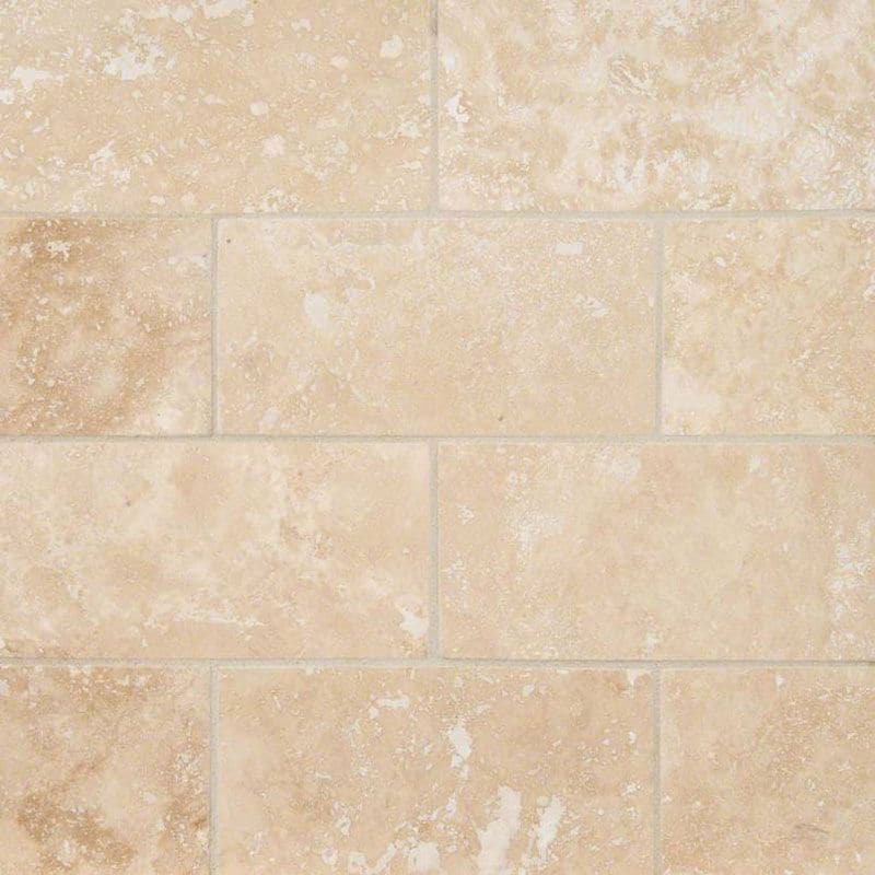 Ivory Travertine 2x4 Filled and Honed Mosaic Tile