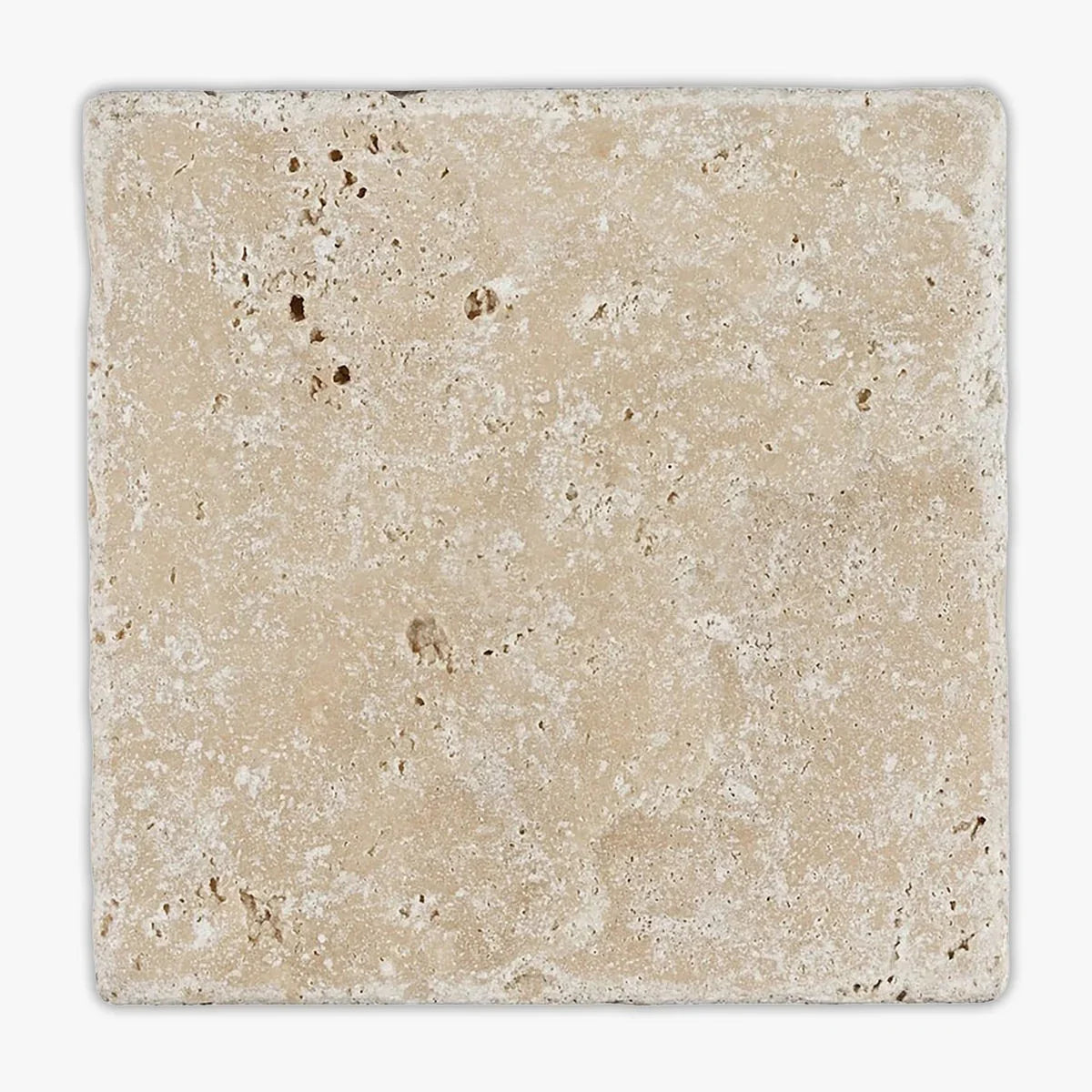 Ivory Travertine 4x4 Tumbled Tile (Clearance)