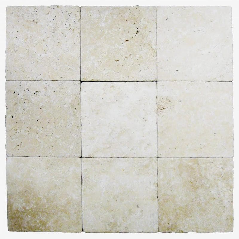 Walnut Travertine 4x4 Tumbled Tile
