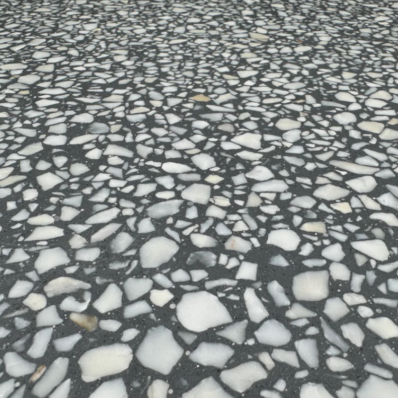 Light Grey 24x24 Polished Terrazzo Tile