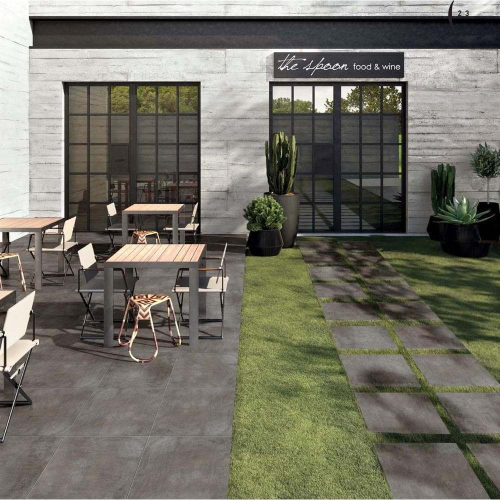 London Grey Concrete Look 24x24 2 cm Porcelain Paver