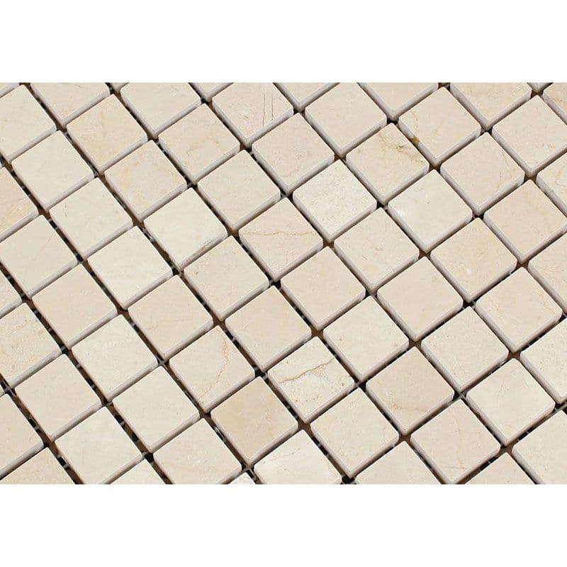 Crema Marfil Marble 1x1 Polished Mosaic Tile
