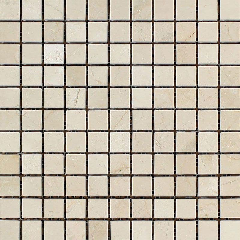 Crema Marfil Marble 1x1 Honed Mosaic Tile