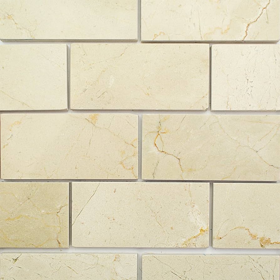 Crema Marfil Marble 3x6 Polished Tile
