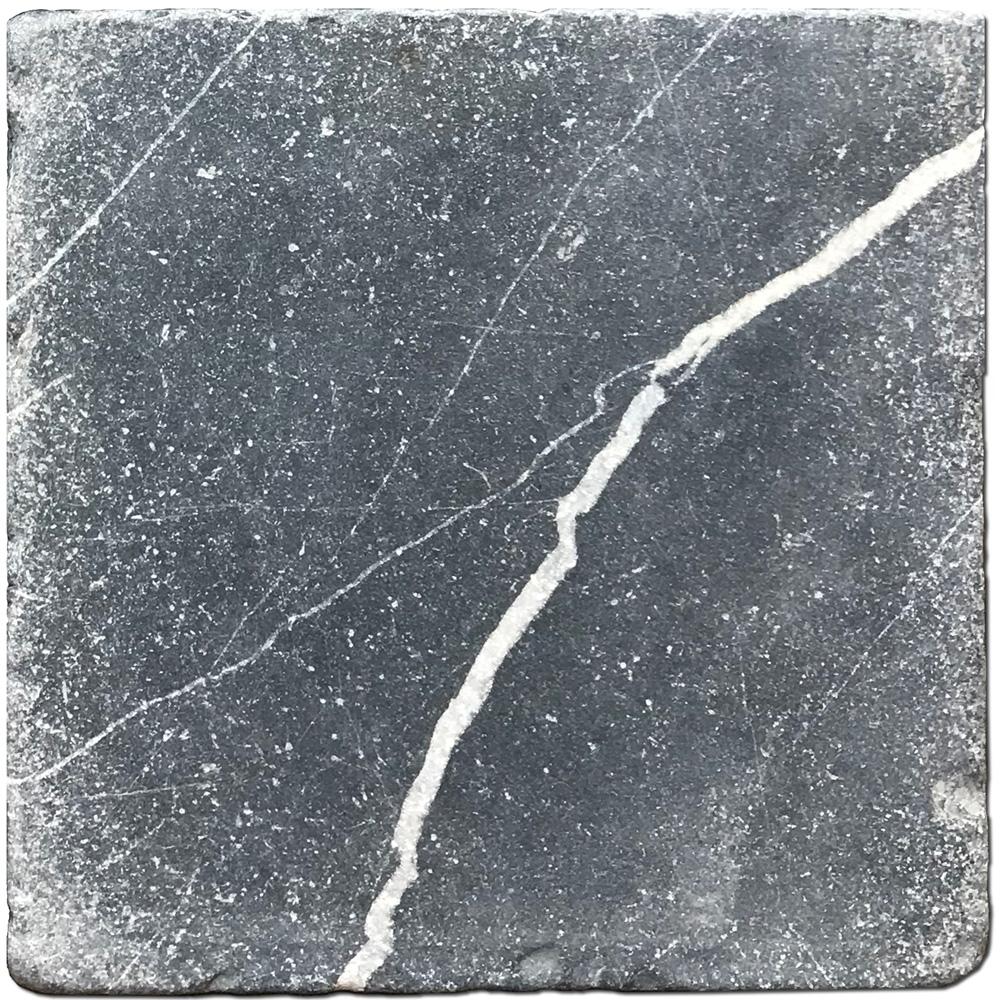 Nero Marquina Marble 6x6 Tumbled Tile
