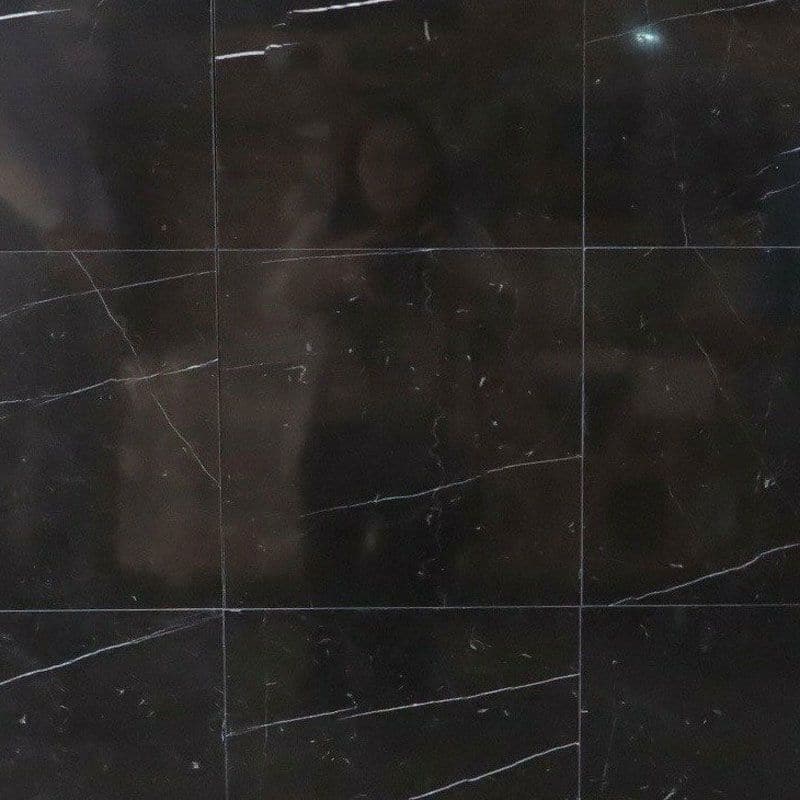 Nero Marquina Marble 18x18 Polished Tile