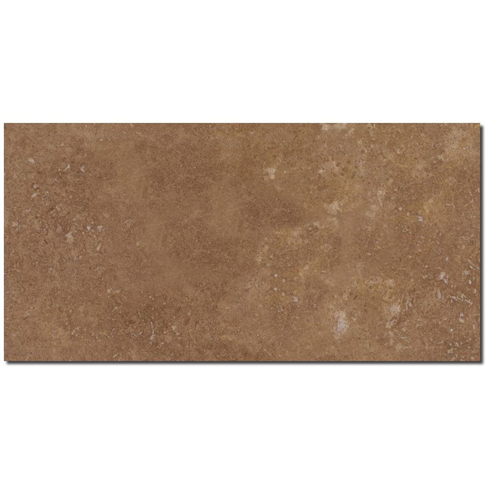 Noce Travertine 12x24 Commercial Grade Filled Honed Straight Edge Tile (Clearance)