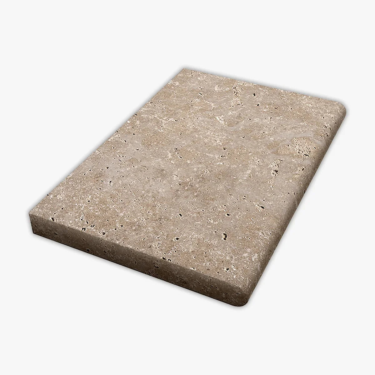Noce Travertine 16x24 Tumbled Double Bullnose 5 cm Pool Coping (CLEARANCE)