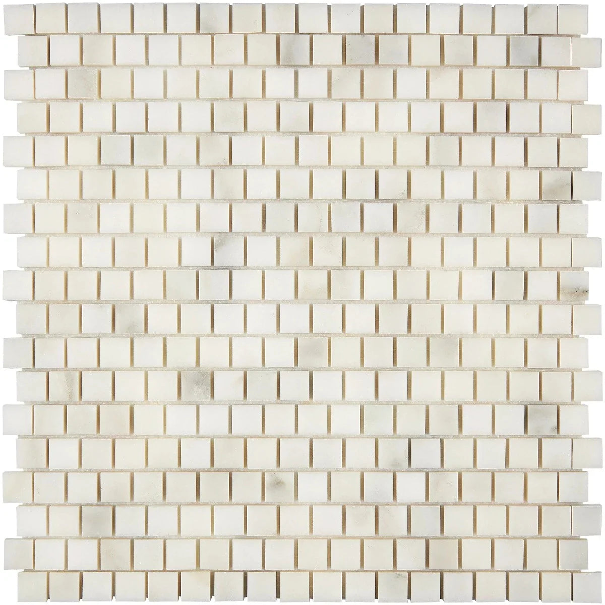 Calacatta Oliva Marble 5/8x5/8 Staggered Polished Mosaic Tile