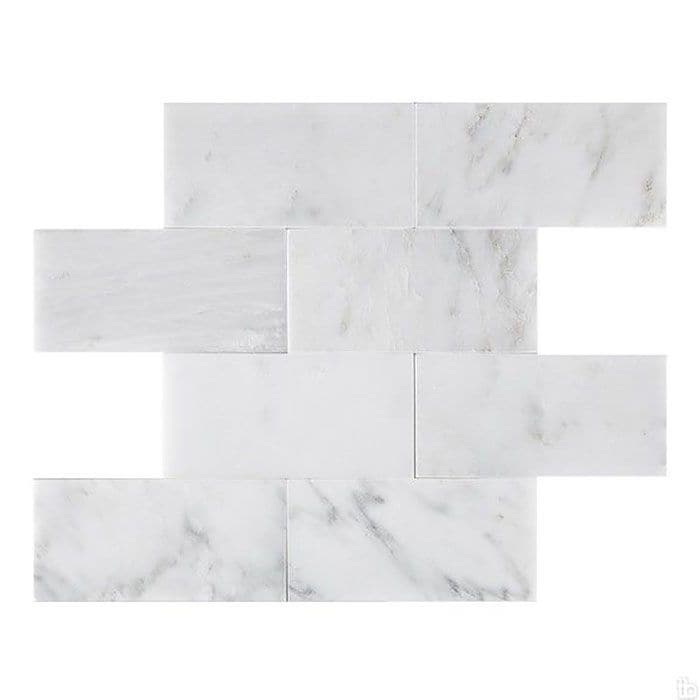 Asian Statuary (Oriental White) Marble 3x6 Polished Tile