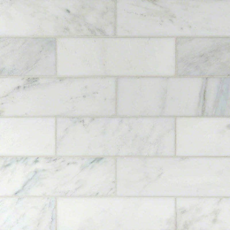 Asian Statuary (Oriental White) Marble 4x12 Honed Tile