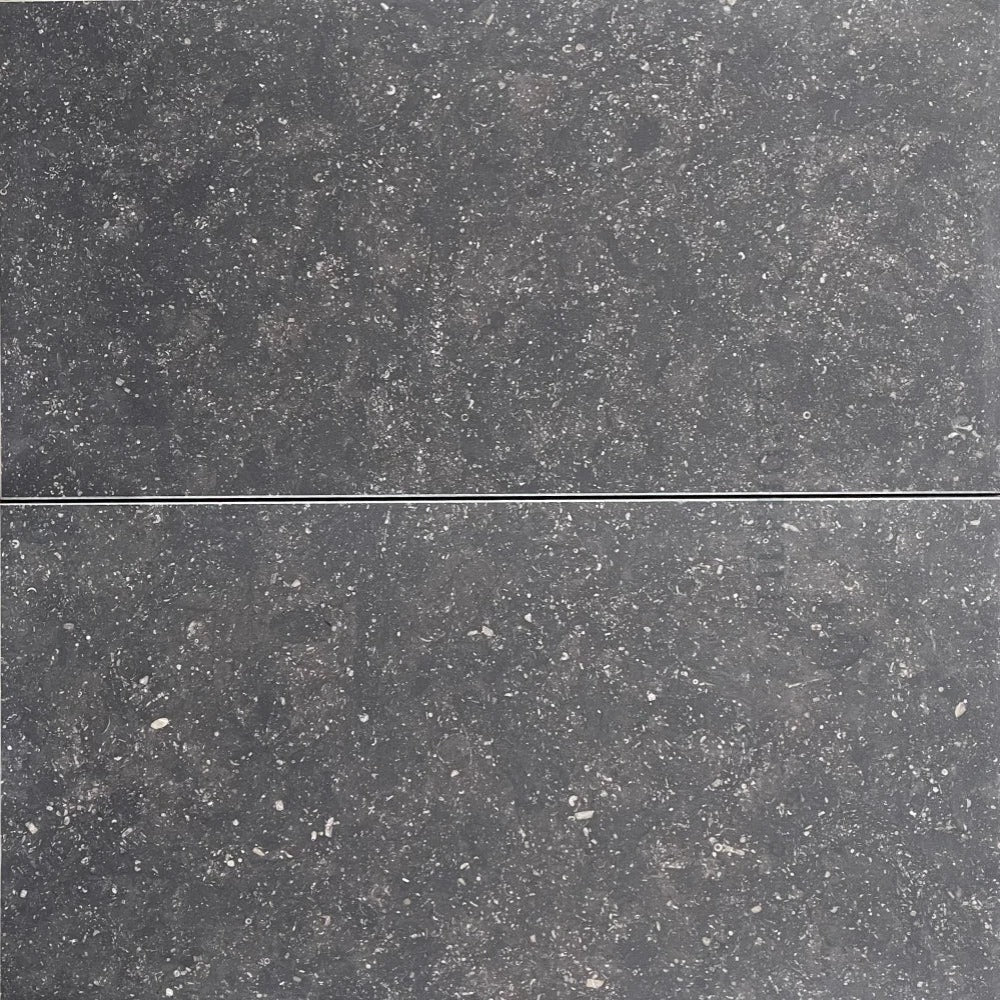 Belgian Blue Limestone 16x24 Brushed Tile
